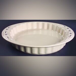 *Longaberger 11” Quiche Dish BLUE Wiven Traditions LIKE NEW